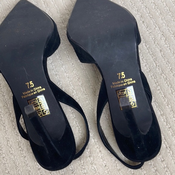 Jeffrey Campbell black suede evening shoes in buttery soft leather. Size 7.5 - Picture 5 of 5